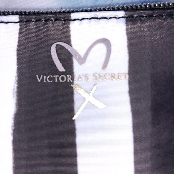 Victoria's Secret NEW black painted stripe bag - Picture 2 of 3